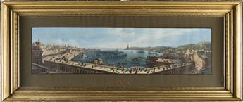 GENOVESE SCHOOL, EARLY 19TH CENTURY A View of the Harbor at Genoa.